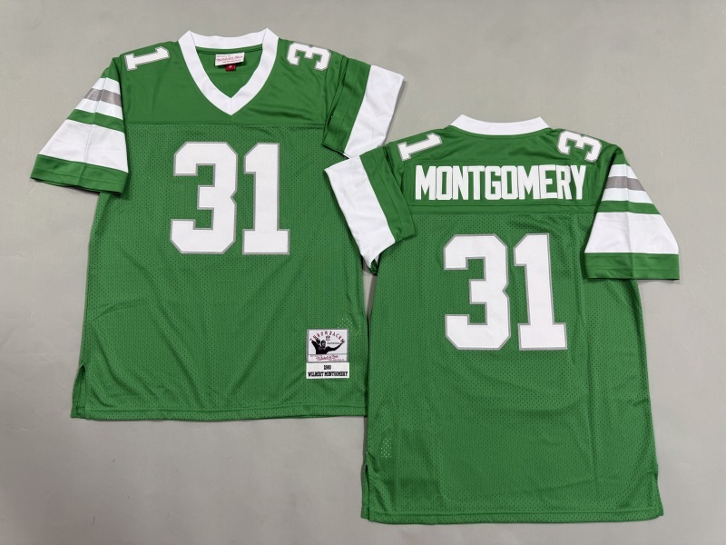 Men 2025 Philadelphia Eagles #31 Montgomery green Throwback Limited NFL Jersey style 001